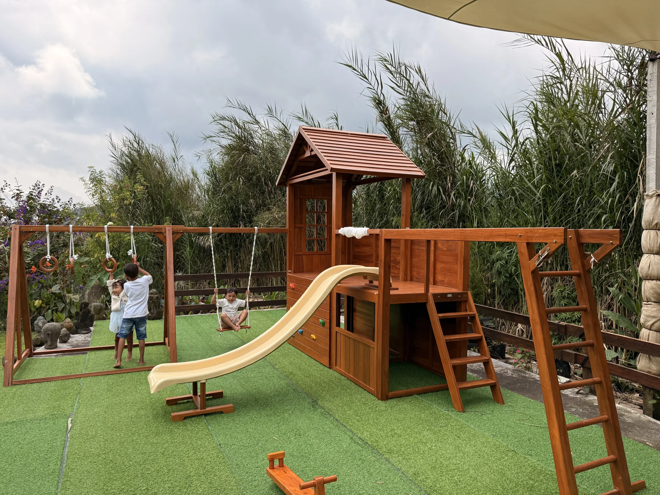 Playground in Bedugul surrounded by greenery